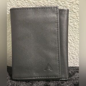 ALLETT Trifold Wallet – Leather Edition, RFID, Black, Brand New